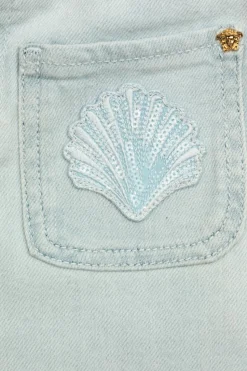 Versace Kids jasnoniebieski Jeansy z rozszerzanymi nogawkami