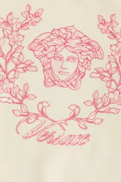 Versace Kids kremowy Bluza z nadrukiem charakterystycznej głowy Meduzy
