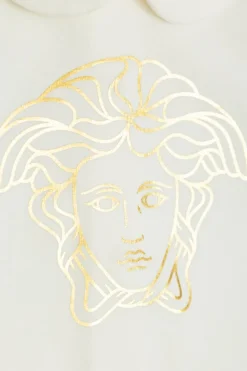 Versace Kids kremowy Pajacyk z nadrukowanym logo