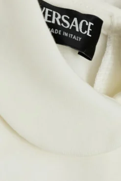 Versace Kids kremowy Pajacyk z nadrukowanym logo