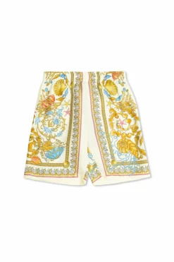 Versace Kids kremowy Wzorzyste szorty