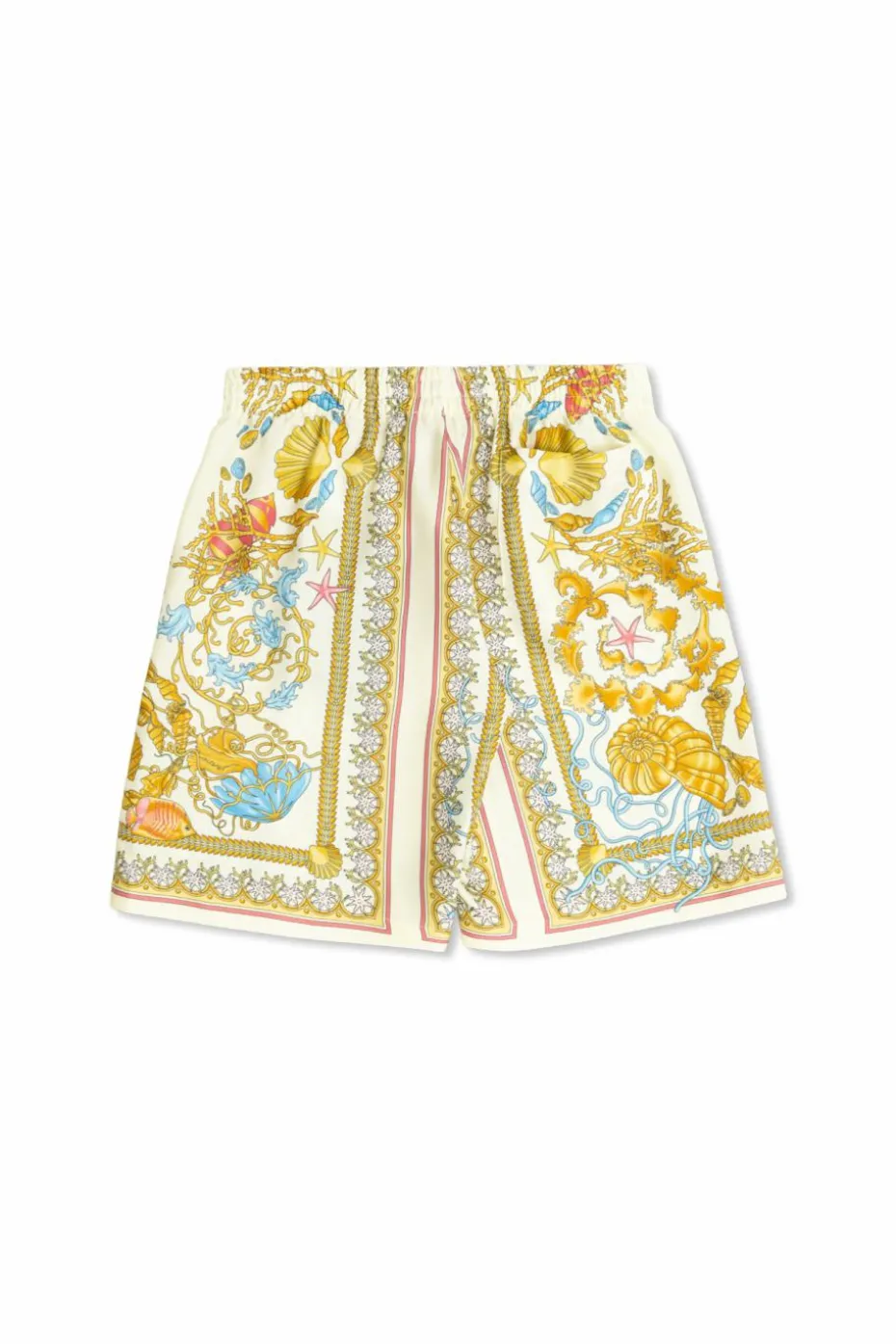 Versace Kids kremowy Wzorzyste szorty