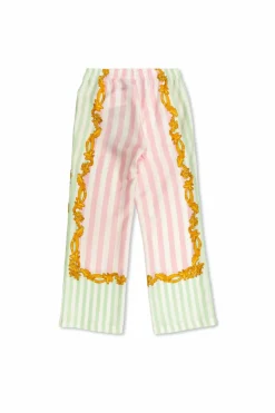 Versace Kids MULTIKOLOR Jedwabne spodnie