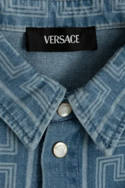 Versace Kids NIEBIESKI Jeansowa koszula