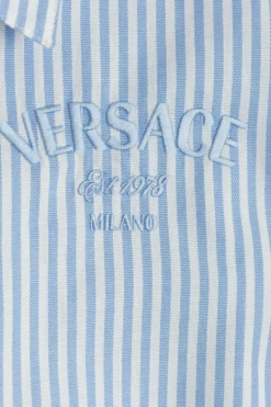 Versace Kids NIEBIESKI Koszula z wyszytym logo