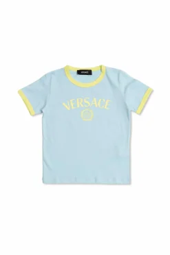 Versace Kids NIEBIESKI T-shirt z logo