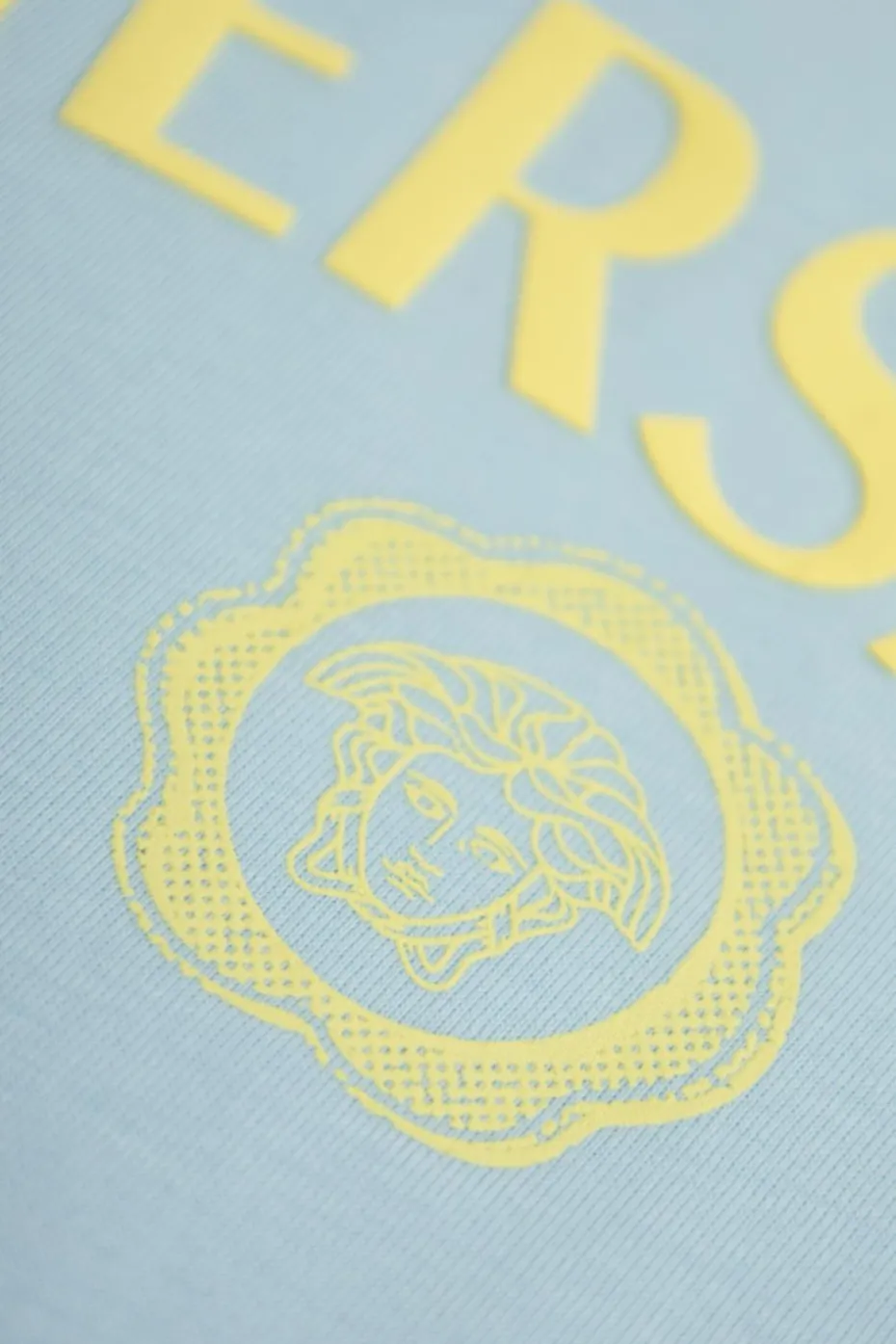 Versace Kids NIEBIESKI T-shirt z logo