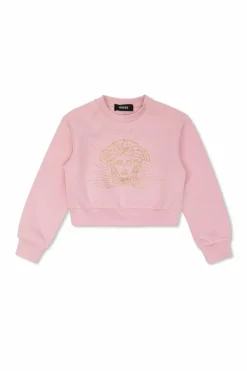 Versace Kids RÓŻOWY Bluza z logo