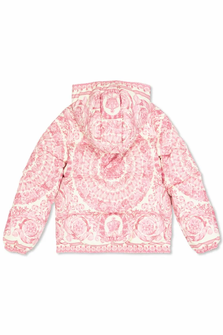 Versace Kids RÓŻOWY Dwustronna kurtka z kapturem