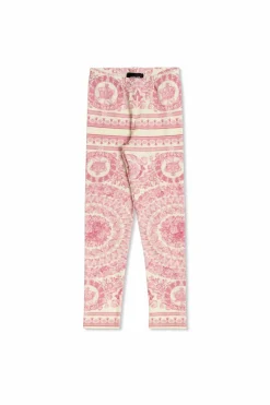 Versace Kids RÓŻOWY Leginsy z nadrukiem `barocco`