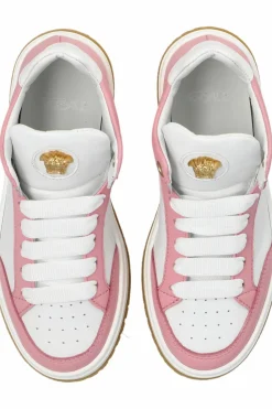 Versace Kids RÓŻOWY Skórzane buty sportowe