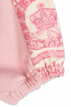 Versace Kids RÓŻOWY Spodnie dresowe z nadrukiem