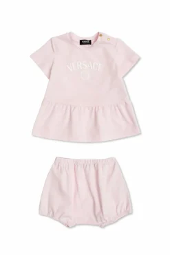 Versace Kids RÓŻOWY Sukienka z logo