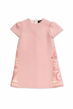 Versace Kids RÓŻOWY Sukienka z krótkim rękawem