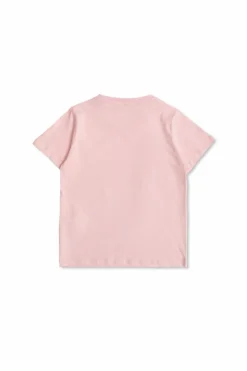 Versace Kids RÓŻOWY T-shirt z nadrukowanym logo