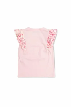 Versace Kids RÓŻOWY T-shirt z dekoracyjnymi rękawami