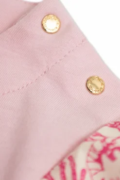 Versace Kids RÓŻOWY T-shirt z dekoracyjnymi rękawami