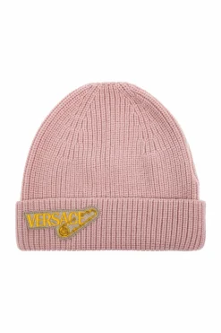 Versace Kids RÓŻOWY Wełniana czapka