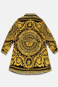 Versace Kids ŻÓŁTY Jedwabna sukienka