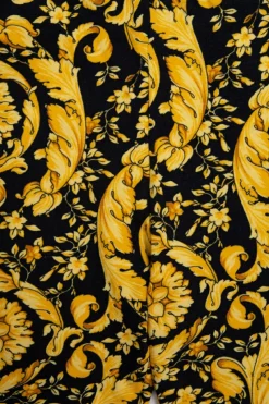 Versace Kids ŻÓŁTY Wzorzyste leggingsy