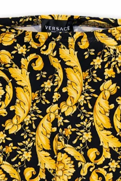 Versace Kids ŻÓŁTY Wzorzyste leggingsy