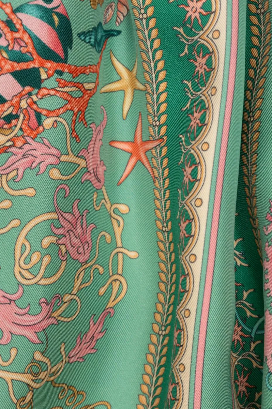Versace Kids ZIELONY Jedwabna sukienka