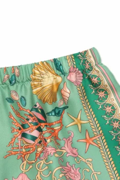 Versace Kids ZIELONY Szorty ze wzorem