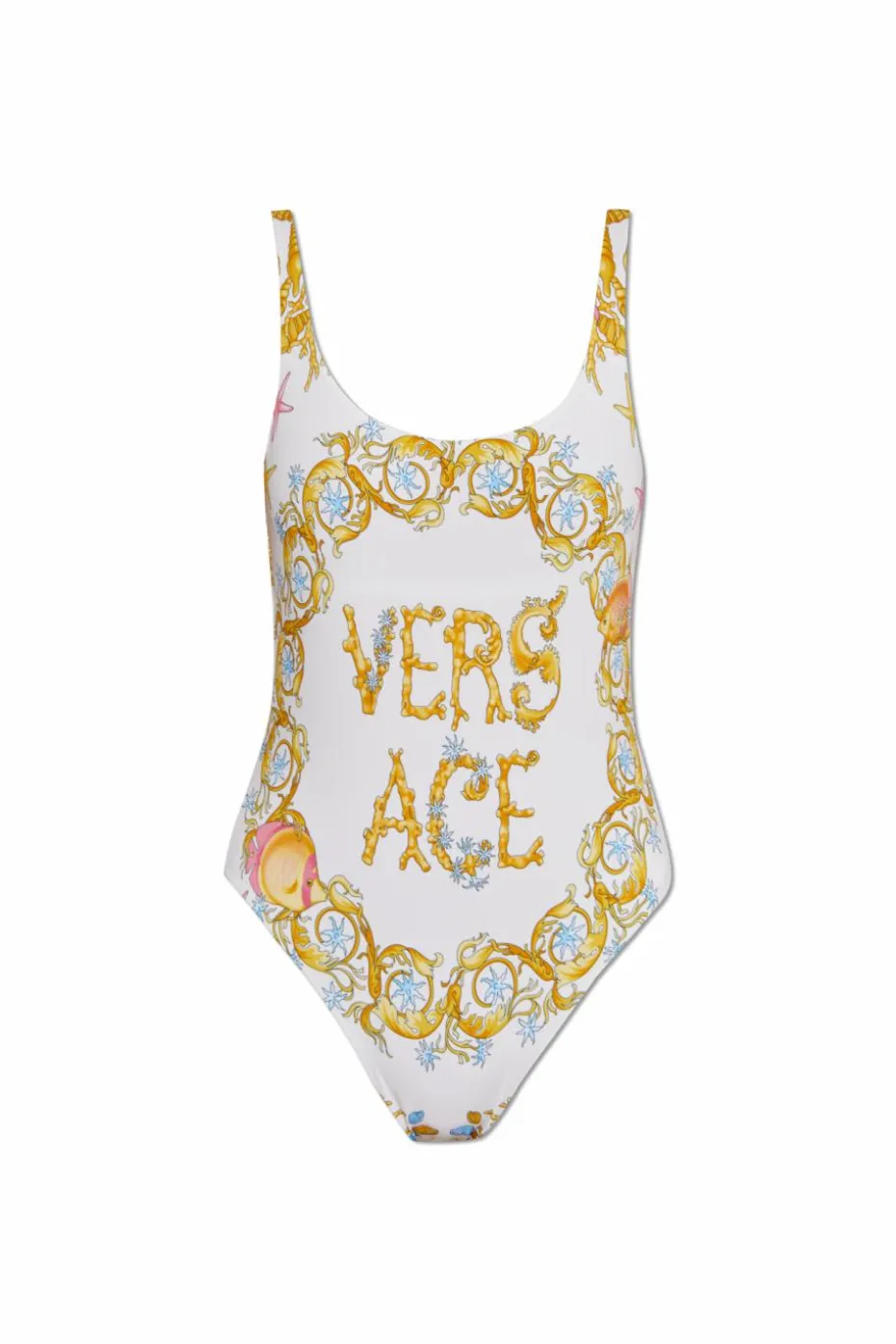 Versace kremowy Jednoczęściowy kostium kąpielowy