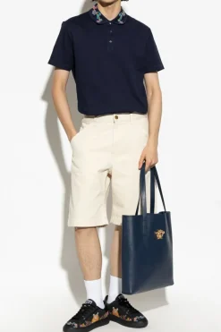 Versace kremowy Szorty z licznymi kieszeniami