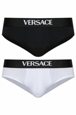 Versace MULTIKOLOR Dwupak bawełnianych slipów z logo