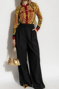 Versace MULTIKOLOR Jedwabny kardigan