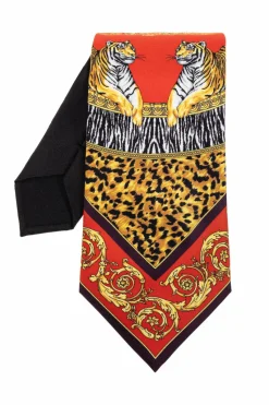 Versace MULTIKOLOR Jedwabny krawat