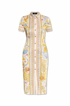 Versace MULTIKOLOR Sukienka z nadrukiem `Barocco`