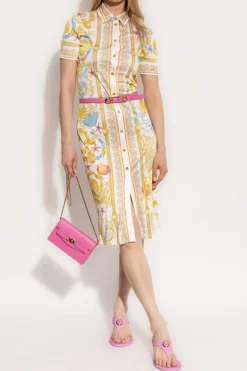Versace MULTIKOLOR Sukienka z nadrukiem `Barocco`