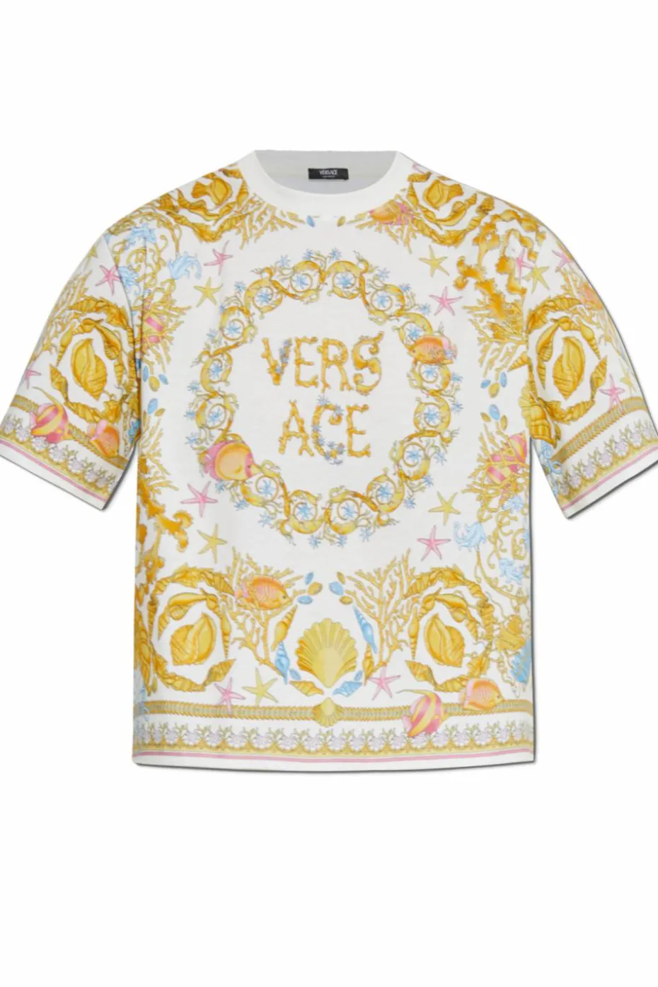 Versace MULTIKOLOR T-shirt z kolorowym nadrukiem