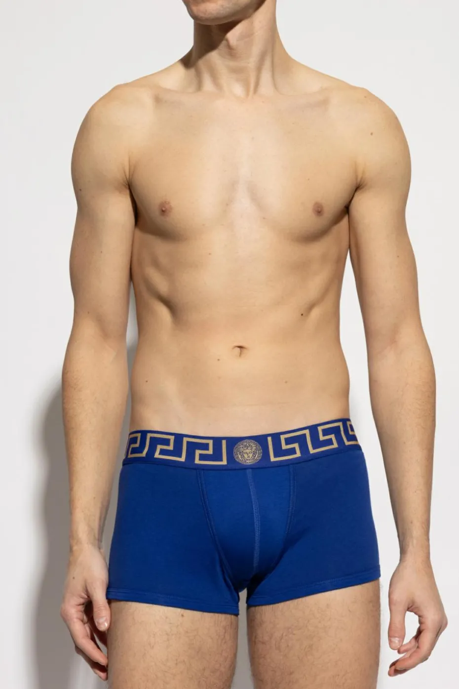 Versace NIEBIESKI Bawełniane bokserki