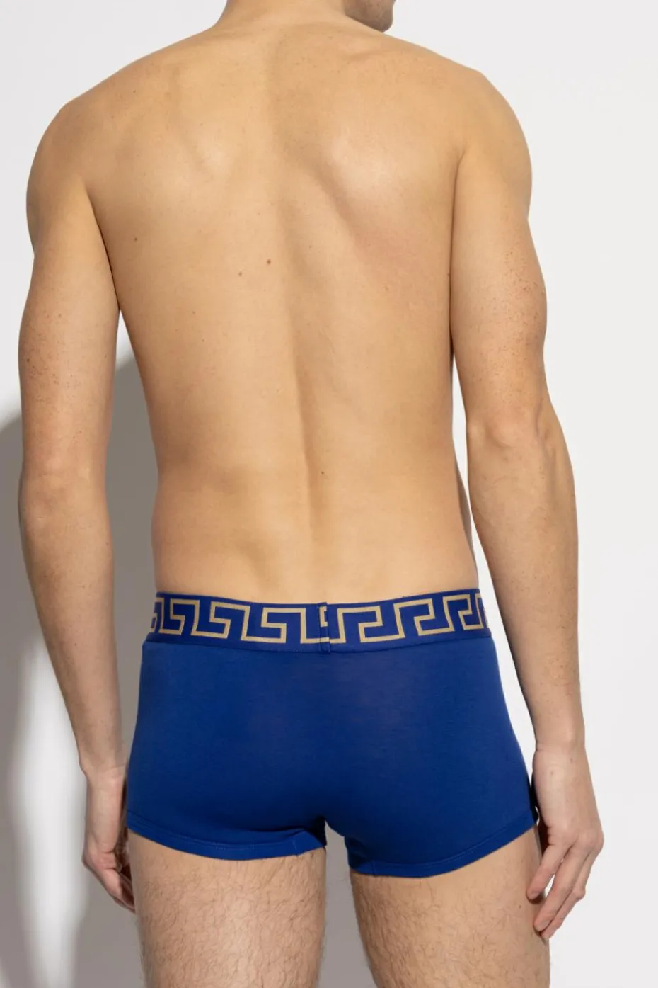 Versace NIEBIESKI Bawełniane bokserki
