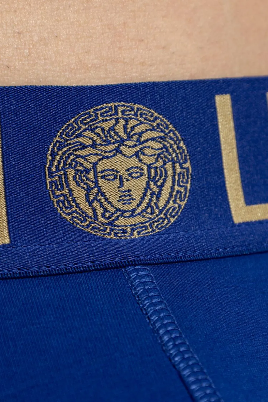 Versace NIEBIESKI Bawełniane bokserki