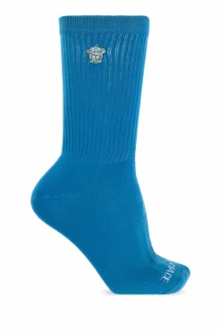Versace NIEBIESKI Bawełniane skarpety