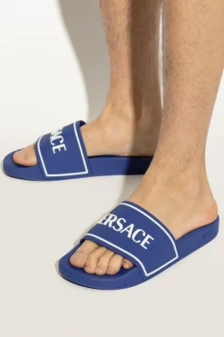 Versace NIEBIESKI Gumowe klapki