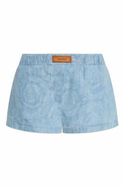 Versace NIEBIESKI Jeansowe szorty