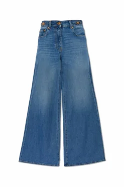 Versace NIEBIESKI Jeansy z logo