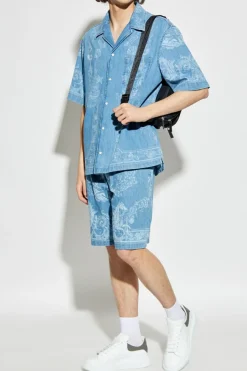 Versace NIEBIESKI Koszula jeanowa
