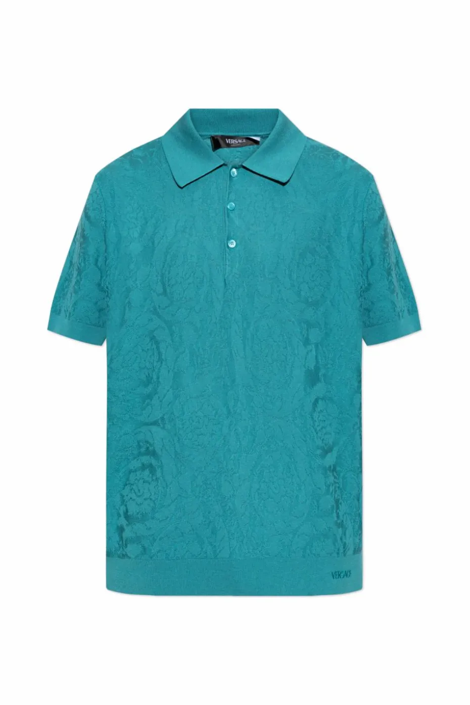 Versace NIEBIESKI Polo ze wzorem `Barocco`