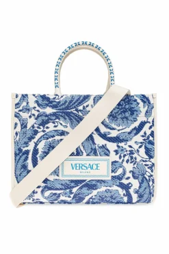 Versace NIEBIESKI Torba `Athena Medium` typu `shopper`