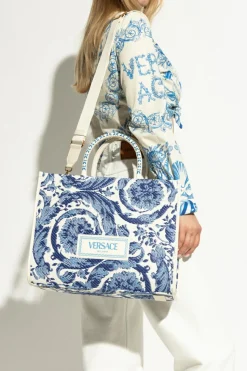 Versace NIEBIESKI Torba `Athena Medium` typu `shopper`