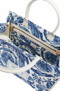 Versace NIEBIESKI Torba `Athena Medium` typu `shopper`
