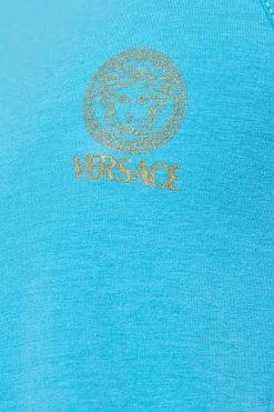 Versace NIEBIESKI T-shirt bieliźniany bez rękawów