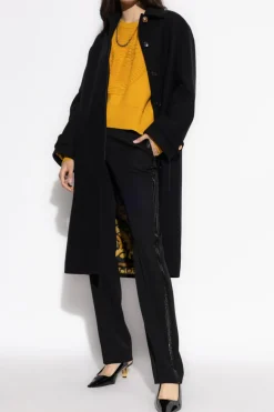 Versace POMARAŃCZOWY Sweter z głową Meduzy