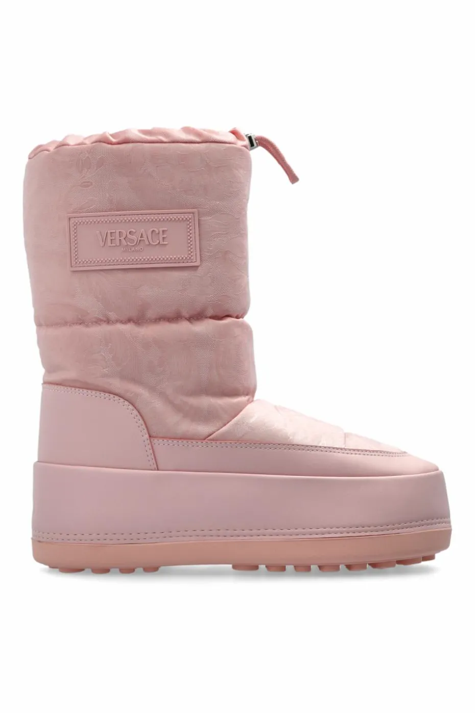 Versace RÓŻOWY Śniegowce ze wzorem `Barocco`